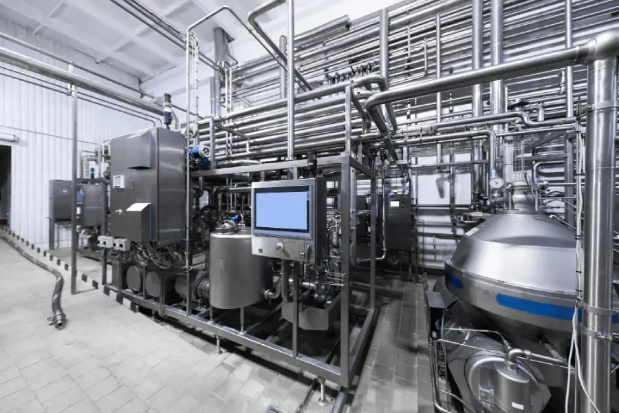 production location with pipes industrial plant inside production location with pipes industrial plant inside